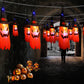 Halloween Led Flashing String Light Hanging Ghost Pumpkin Hat Lamp Prop Halloween Decor