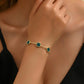 Elegant Clover Charm Bracelet Double Side Stainless Steel Tarnish-Free Bracelet
