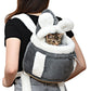 Plush Backpack Portable Pet Hanging Chest Bag with Hand Warmer Pocket