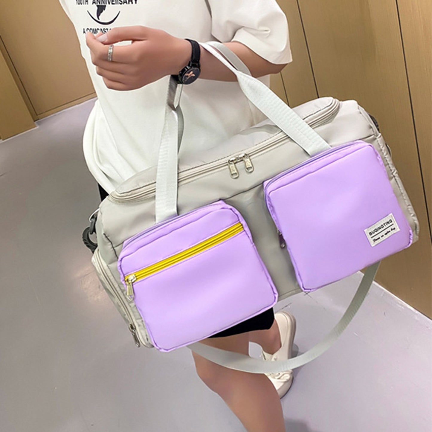 Sports Fitness Gym Bag with Shoes Compartment Duffle Bags