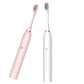 Couple's Electric Toothbrush Set with Travel Case -White and Pink