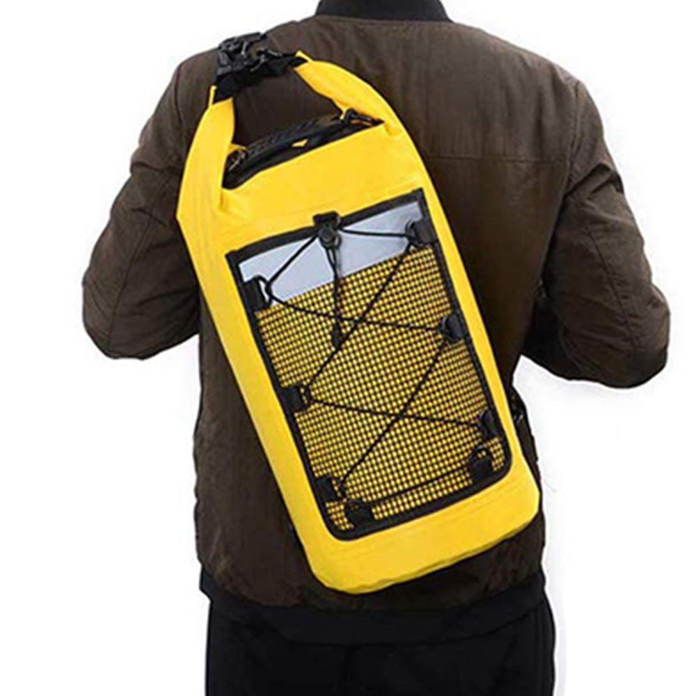 Roll-Top Backpack With Handle Dry Bag Outdoor Bag For Fishing Boating Camping