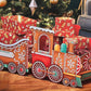 Santa Gift Train Christmas Cardboard Gift Box Present Holder Home Decoration