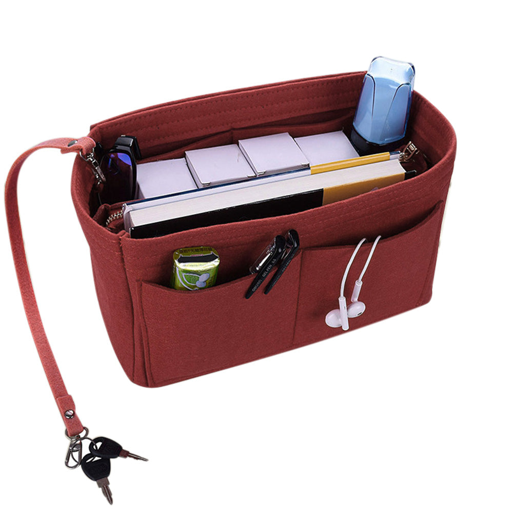Thick Felt Tote Bag Organizer Insert with Multiple Pockets