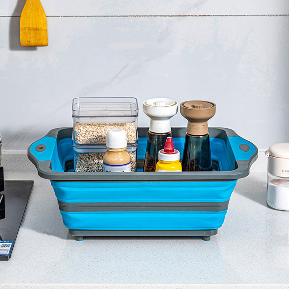 3 in 1 Foldable Cutting Board Colander and Food Prep Container