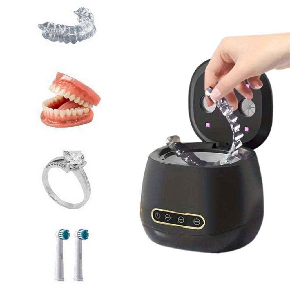 Ultrasonic Retainer Cleaner with UV Sterilizer 45kHz Denture Cleaner Machine