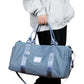 30L Gym Travel Duffel Bag with Waterproof Pocket and Shoe Compartment for Weekend Overnight Trip