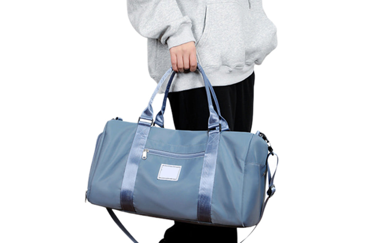 30L Gym Travel Duffel Bag with Waterproof Pocket and Shoe Compartment for Weekend Overnight Trip