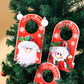 3Pcs Vintage Merry Christmas Door Knob Hanger Santa/Snowman/Elk For Holiday Nativity Tree Door Decor