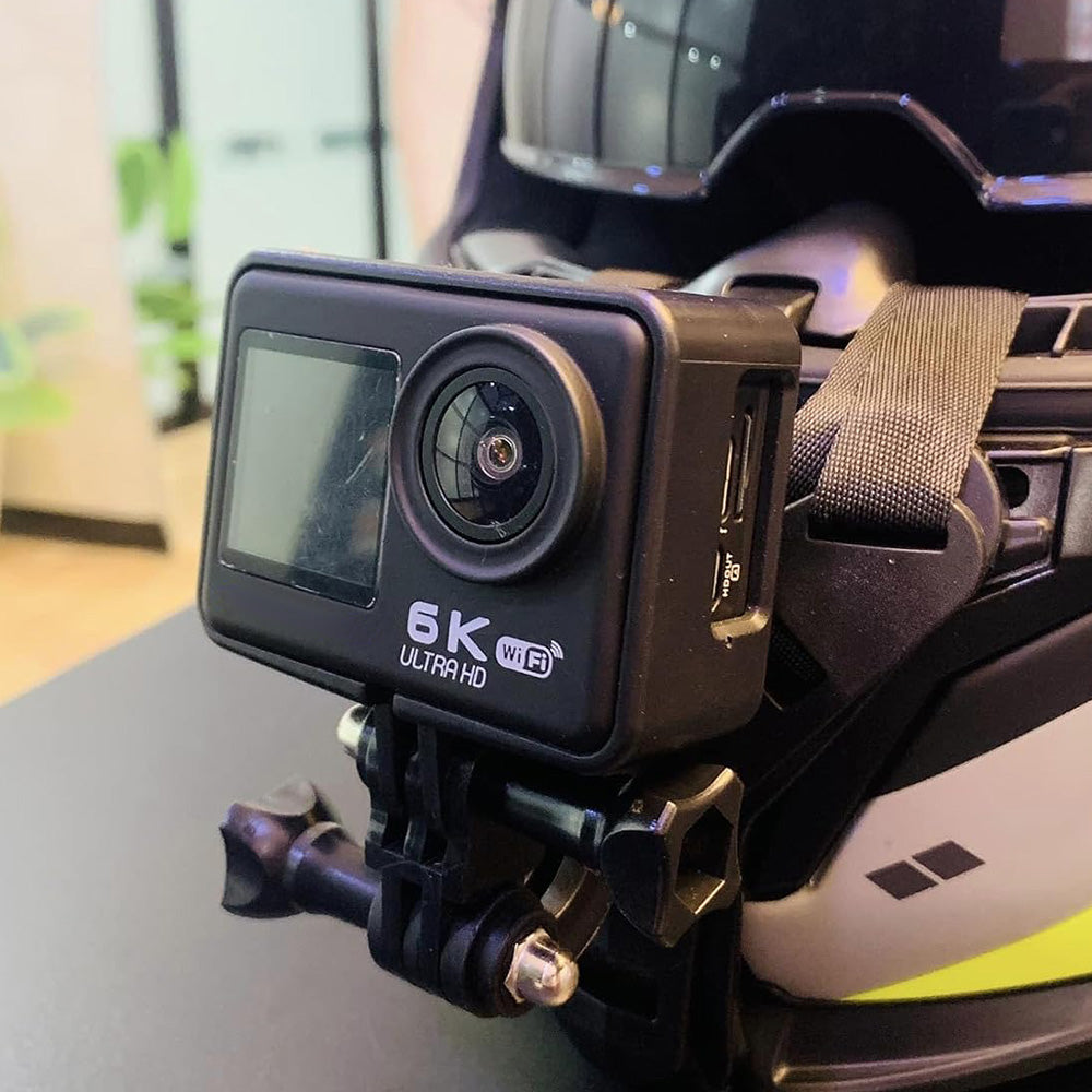 5K 6K 8K 30FPS Action Camera with Waterproof Case Dual Screens and EIS Stabilization