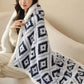100cmx150cm Winter Jacquard Thickened Multi-Functional Blanket with Hood and Gloves