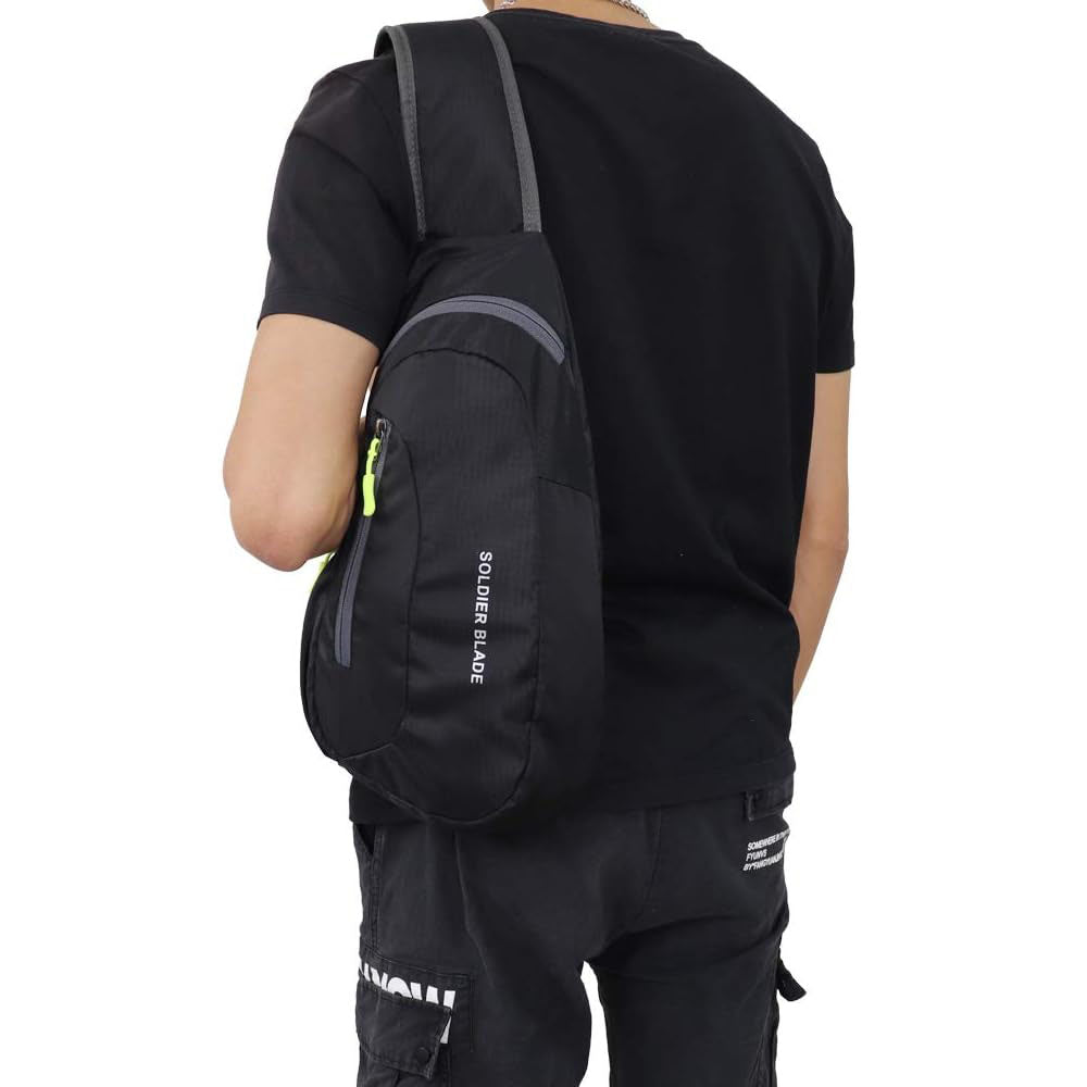 Crossbody Sling Backpack Zipped Chest Bag Outdoors Hiking Bag
