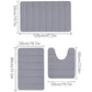 3Pcs Coral Fleece Bathroom Mat Anti Slip Toilet Rugs Fast Absorbent