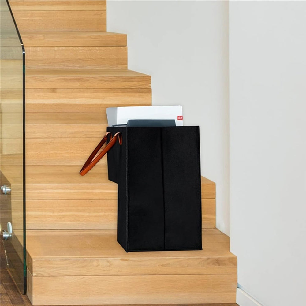 Foldable Storage Bag Durable Stair Step Basket with Handle