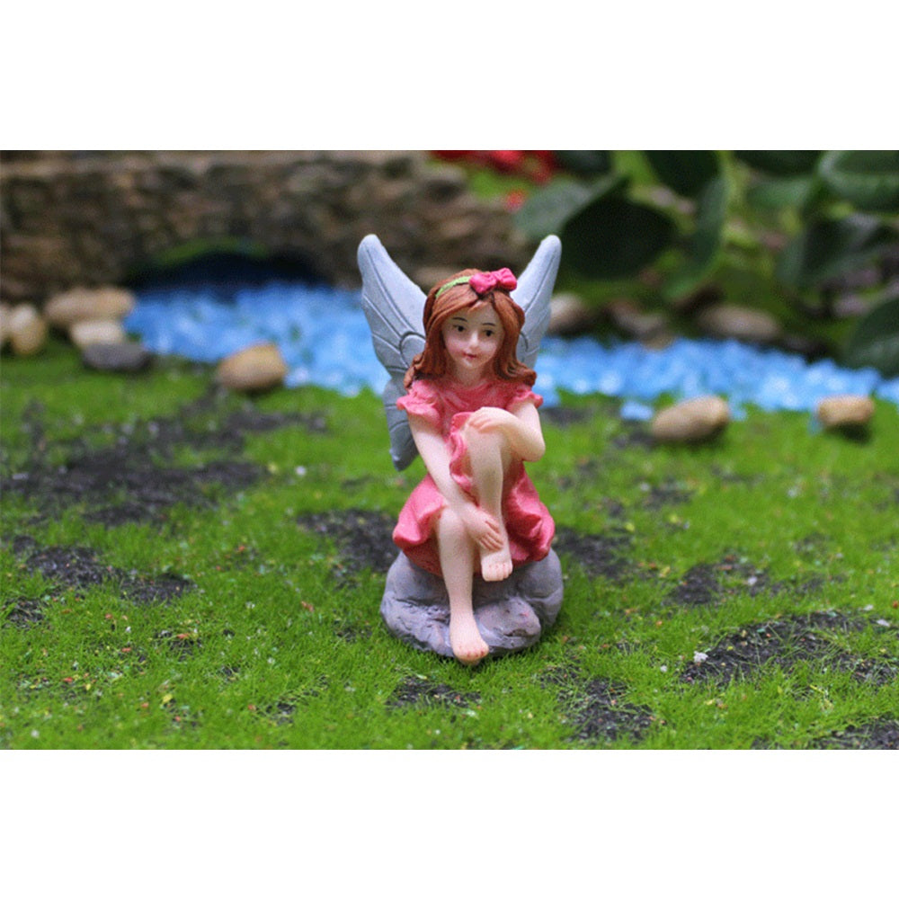 5Pcs Garden Ornament Fairy Statues Mini Garden Decor
