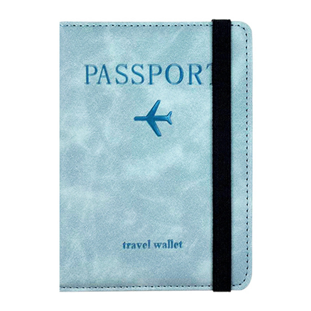 RFID Shield Passport Holder and Luggage Tag Set PU Leather Organizer