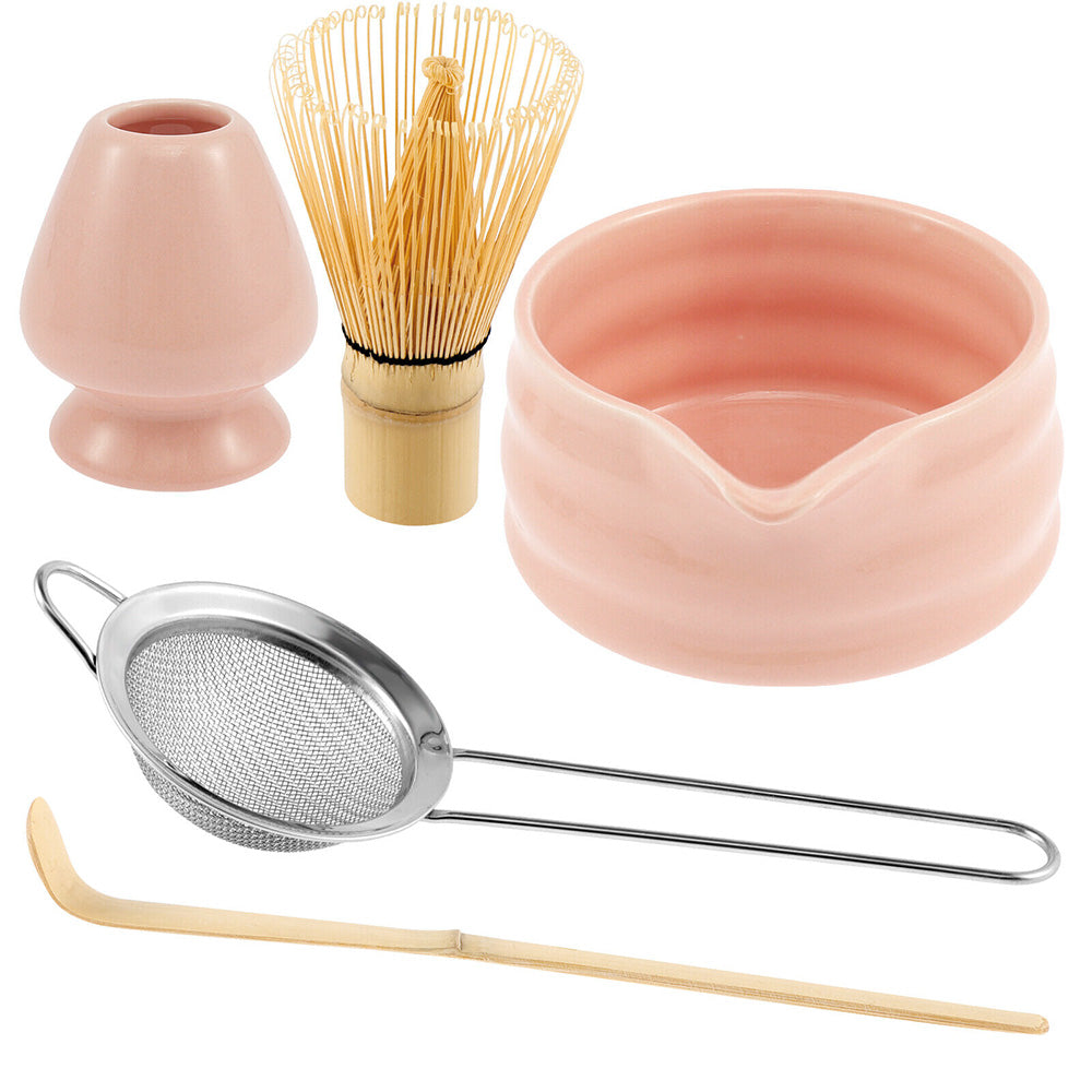 Matcha Whisk Set 5PCS Ceramic Matcha Kit Matcha Bowl With Spout Matcha