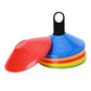50pcs Soccer Cones With Portable Bags And Brackets Sports Training Discs Markers Cones