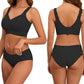 Women Wireless Bra Full Coverage Comfortable Seamless Plus Size-Black