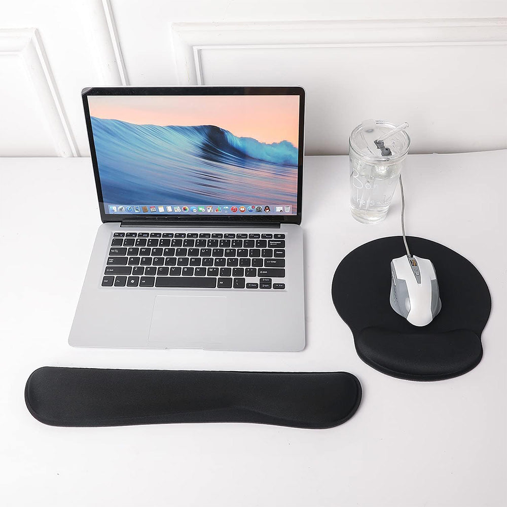 3Pcs Gaming Mouse Pad Mouse Pad with Wrist Rest Circle Curved Ergonomic Mousepad