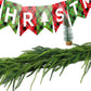 Christmas Norfolk Pine Garland Rattan Greenery Garland for Home Fireplace Decor