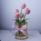 Tulip Flower Lamp Valentine Day Gifts 3 Color Dimming Night Light