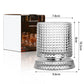 Spinning Rotating Whiskey Glass 270ml Transparent Glass for Home Bar