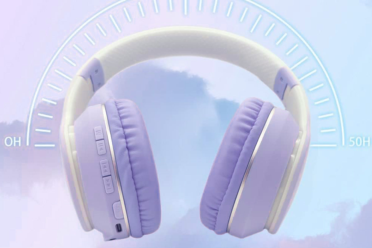 Foldable Wireless Headphones Over Ear Bluetooth Headset with Mic