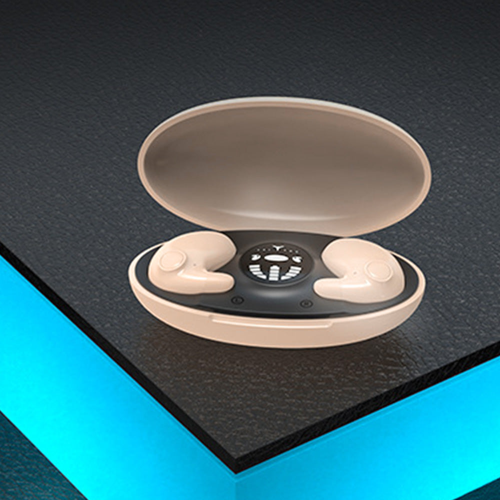 Ultra Thin Invisible Earphone Bluetooth 5.3 for Side Sleeping with LED Display