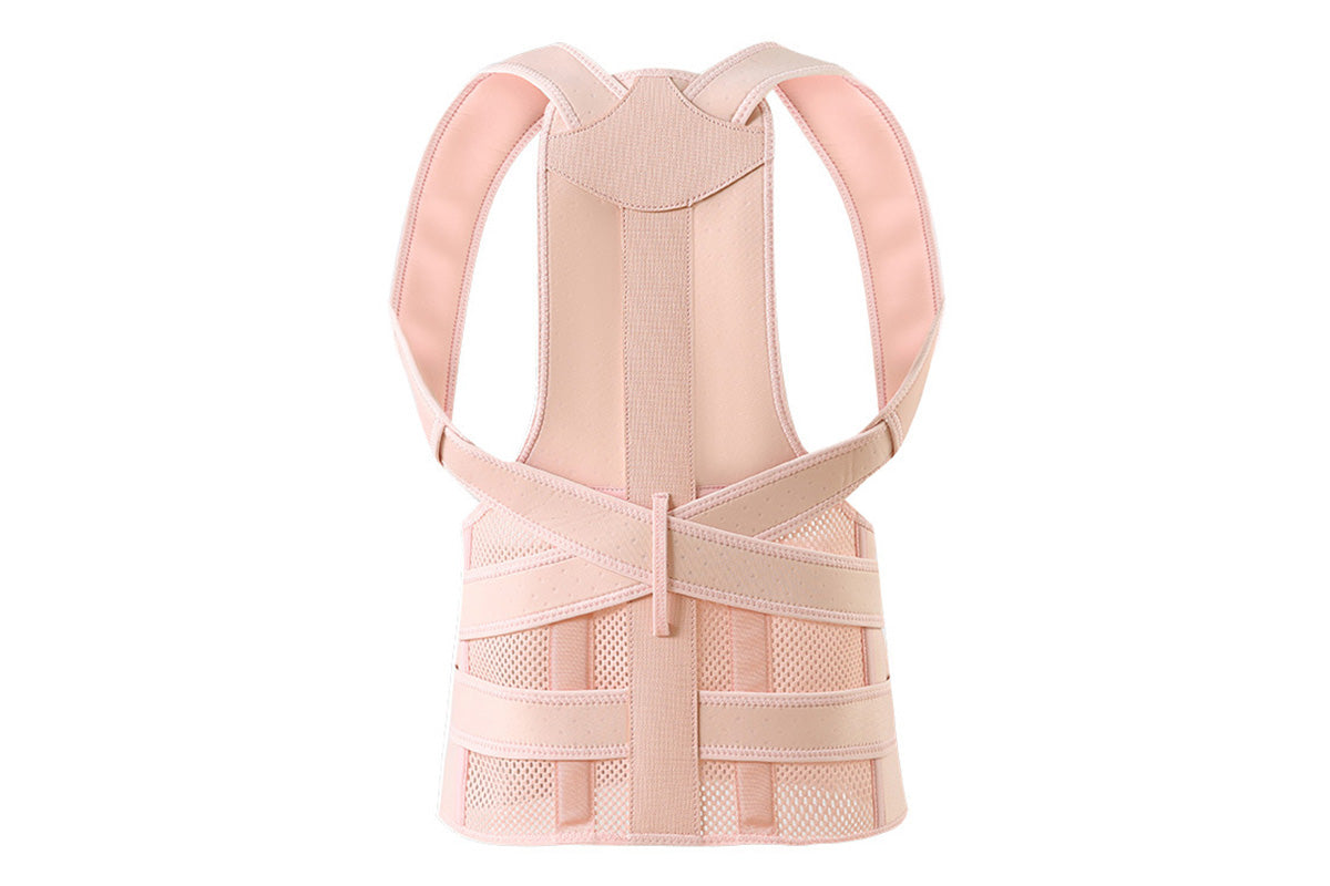 Posture Corrector Back Brace Adjustable Straightener for Improving Back Posture-Pink