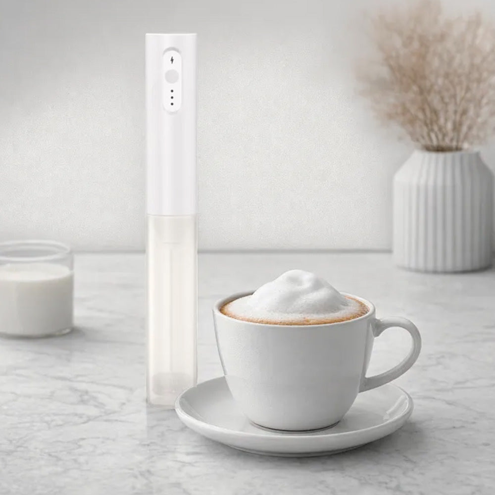 3-Speed Electric Milk Frother with 304 Stainless Steel Whisk