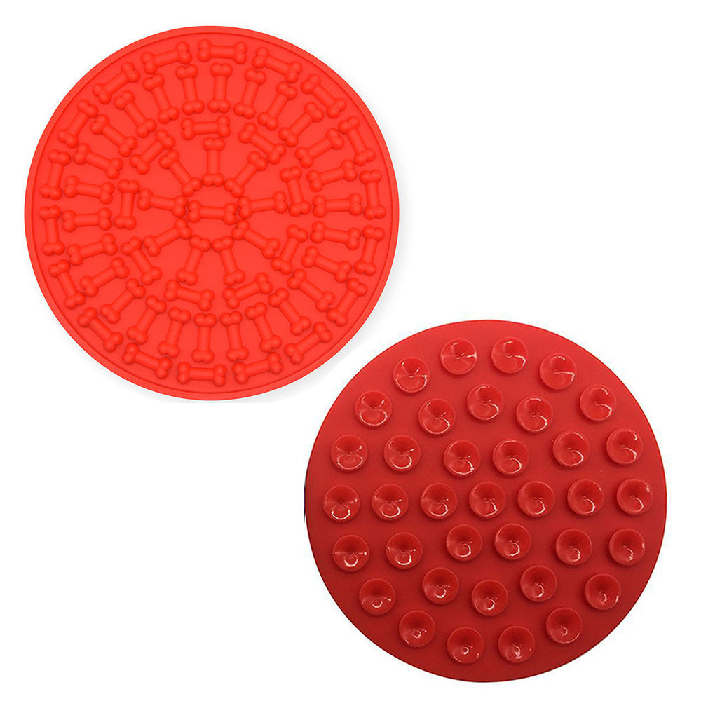 Dog Lick Pad Bath Washing Buddy Suction Grooming Pad Helper Slow Feeder Mat