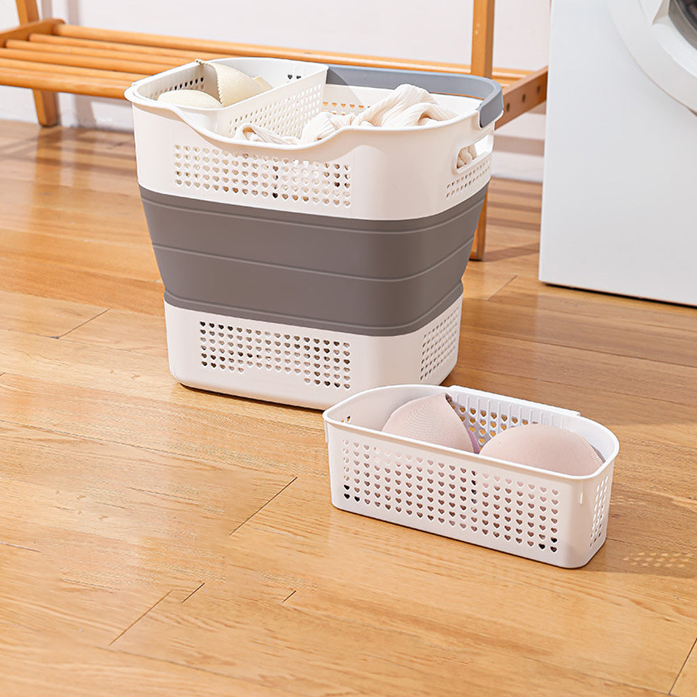 35L Collapsible Laundry Basket Clothes Hamper Washing Cleaning Organizer Bin