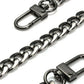 2Pcs Flat Chain Shoulder Strap Replacement Metal Bag Strap with Hook Clasps for Handbags Purses