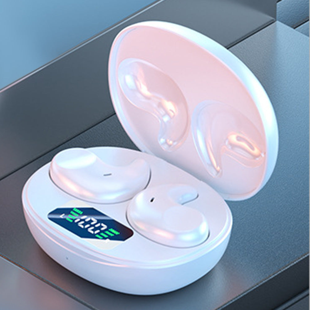 Open-Ear Bluetooth Headphones with Charging Case and Noise-Canceling Microphone