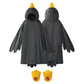 Cartoon Goose Hoodie Blanket Oversized Fleece Onesie for Sleep Lounging and Party-Style 2