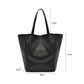 PU Leather Oversized Tote Bag with Internal Cosmetic Bag