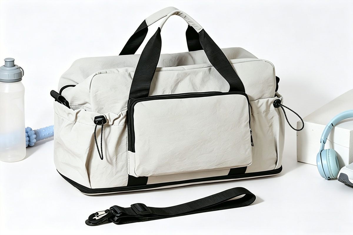 Expandable Travel Duffel Bag Gym Bag with Wet Dry Compartment