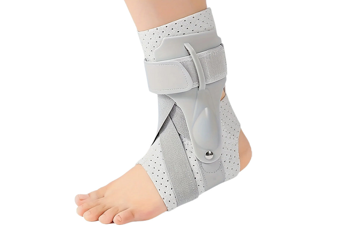 Ankle Brace for Sprained Ankle Lace Up Ankle Support-Grey