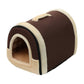 Pet Dog House Kennel Soft Beds Cave Cat Puppy Bed Doggy Warm Cushion Fold
