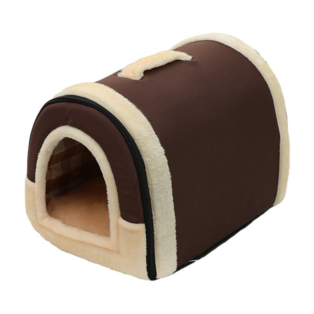 Pet Dog House Kennel Soft Beds Cave Cat Puppy Bed Doggy Warm Cushion Fold