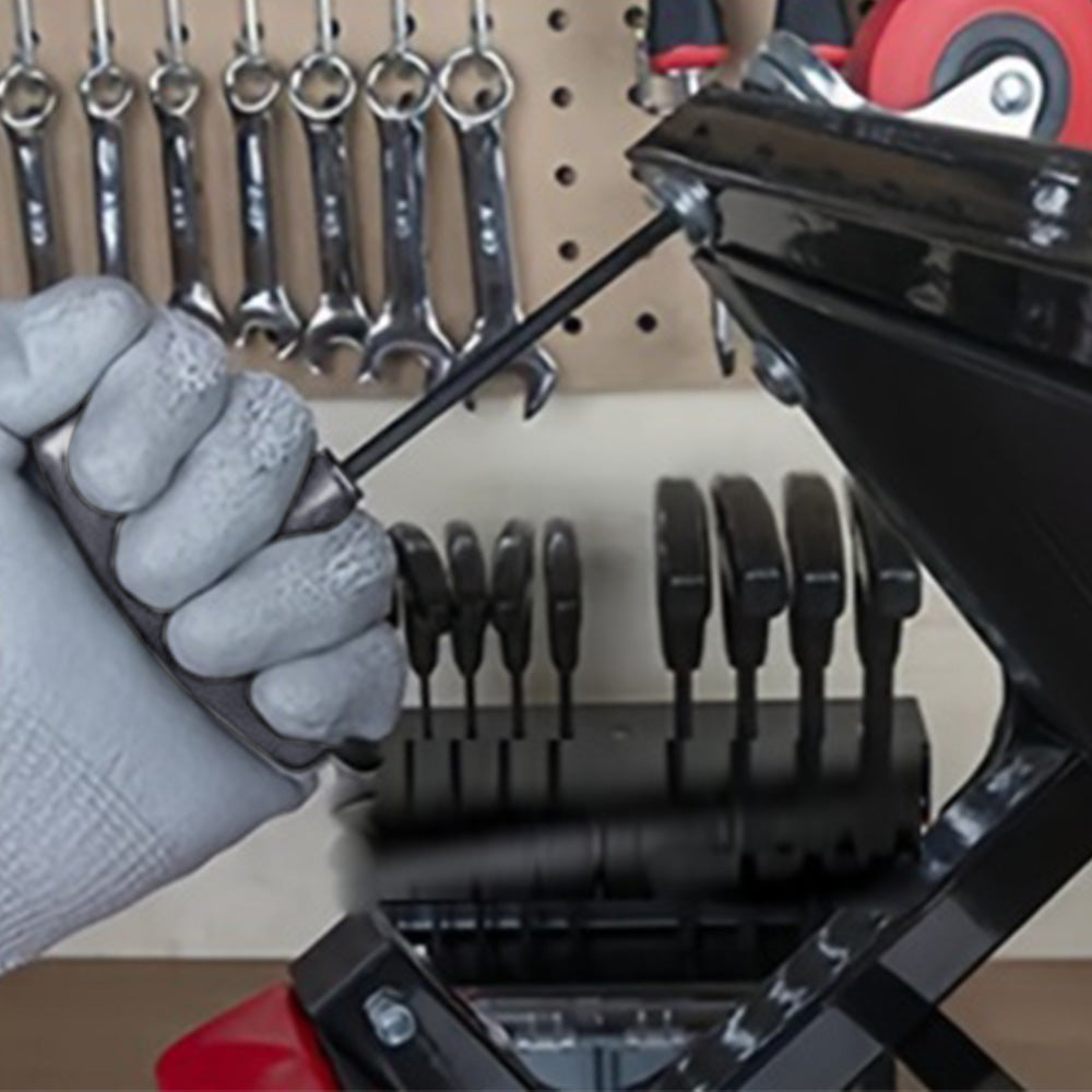 10 Piece CRV T Handle Hex Key Wrench Set with Metal Storage Stand