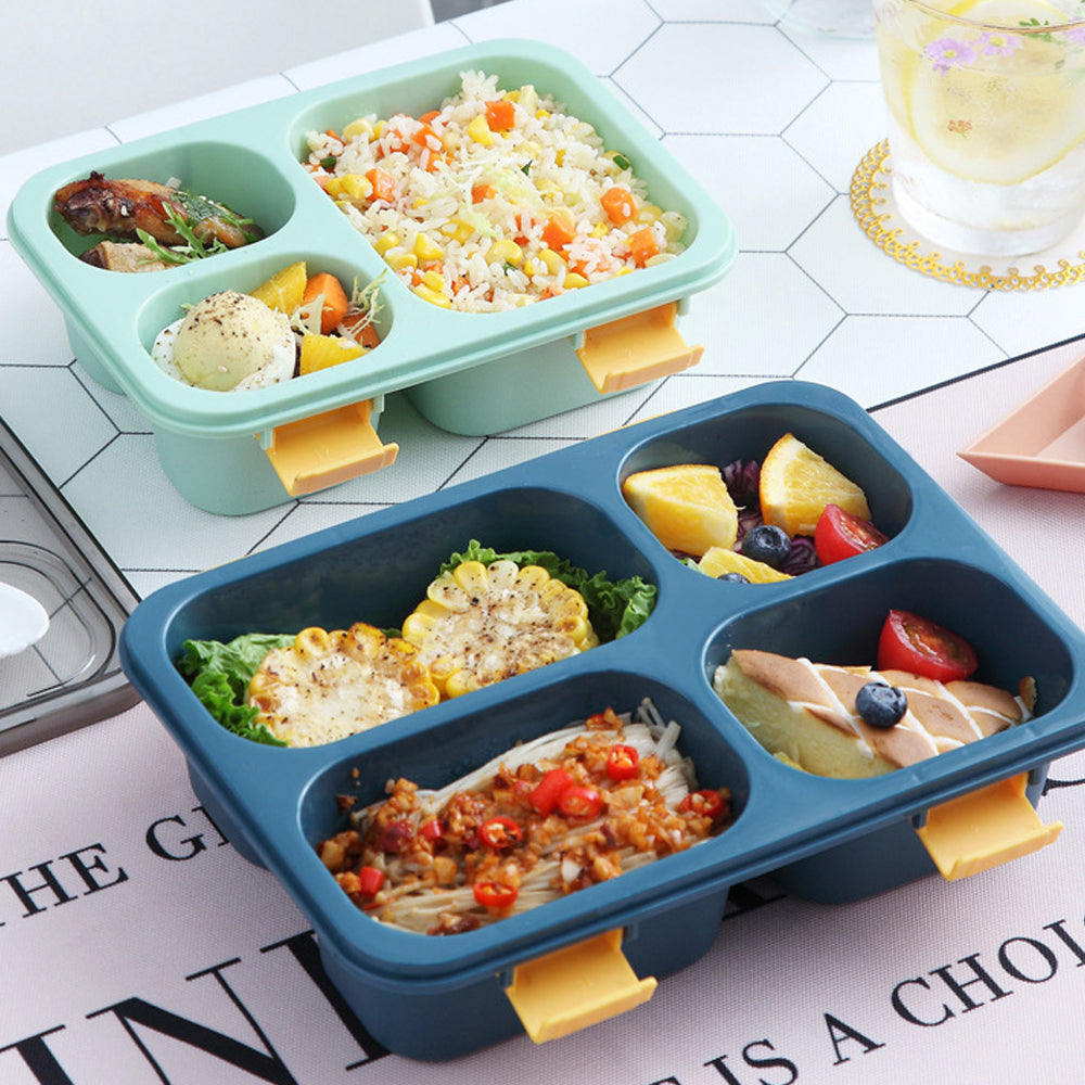 Portable Microwaveable Lunch Box Bento Box-4-Compartment
