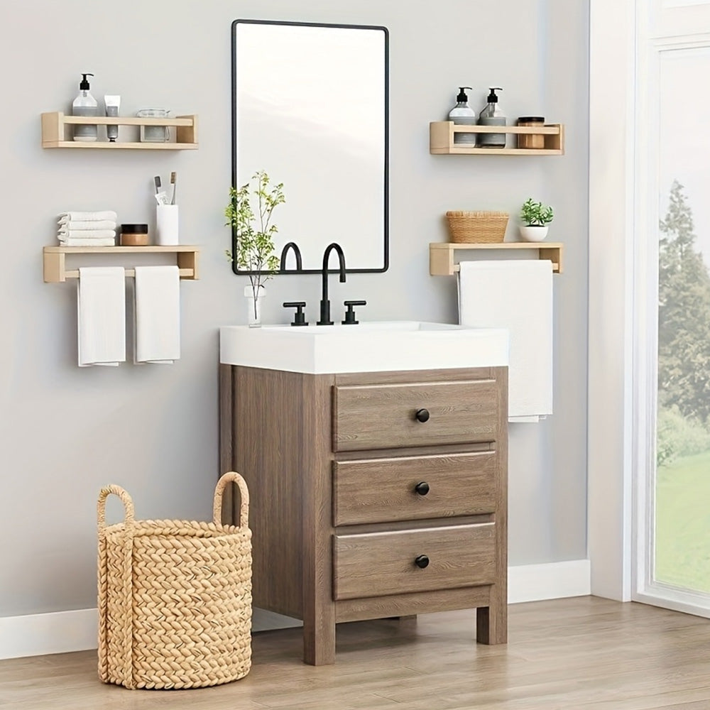 3 Pack Floating Wall Mounted Book Display Shelves
