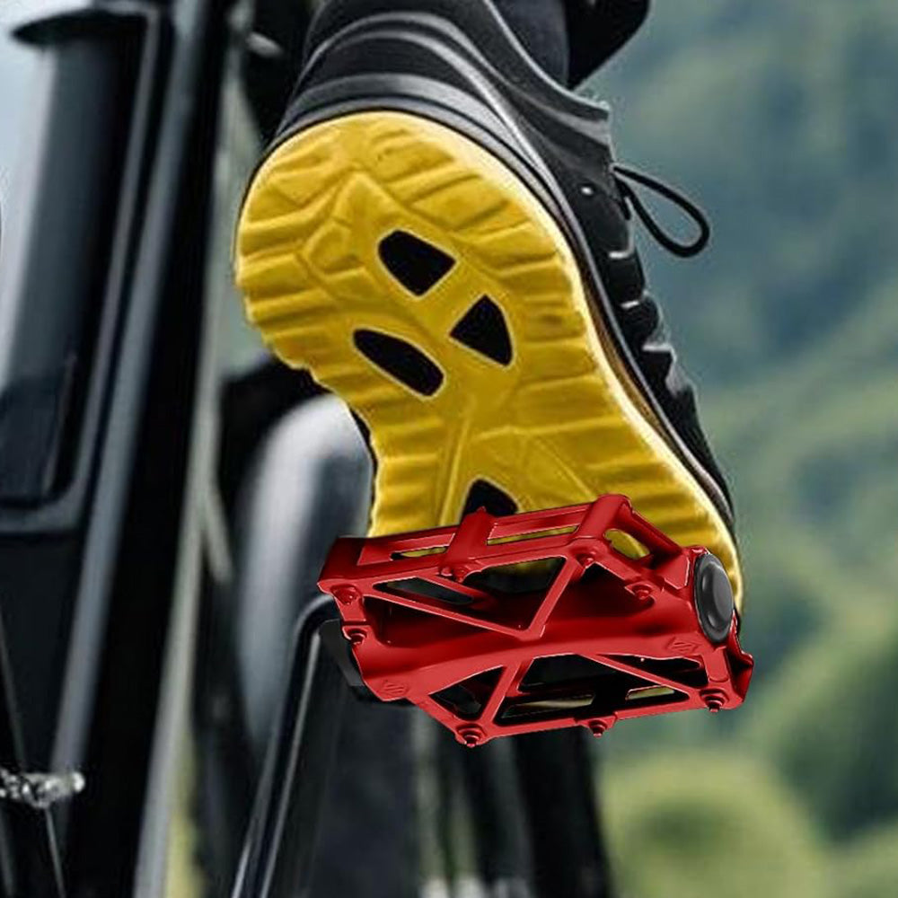 Antiskid Aluminum Alloy Bike Pedals Wide Platform Lightweight Bicycle Pedals for MTB Road Bikes