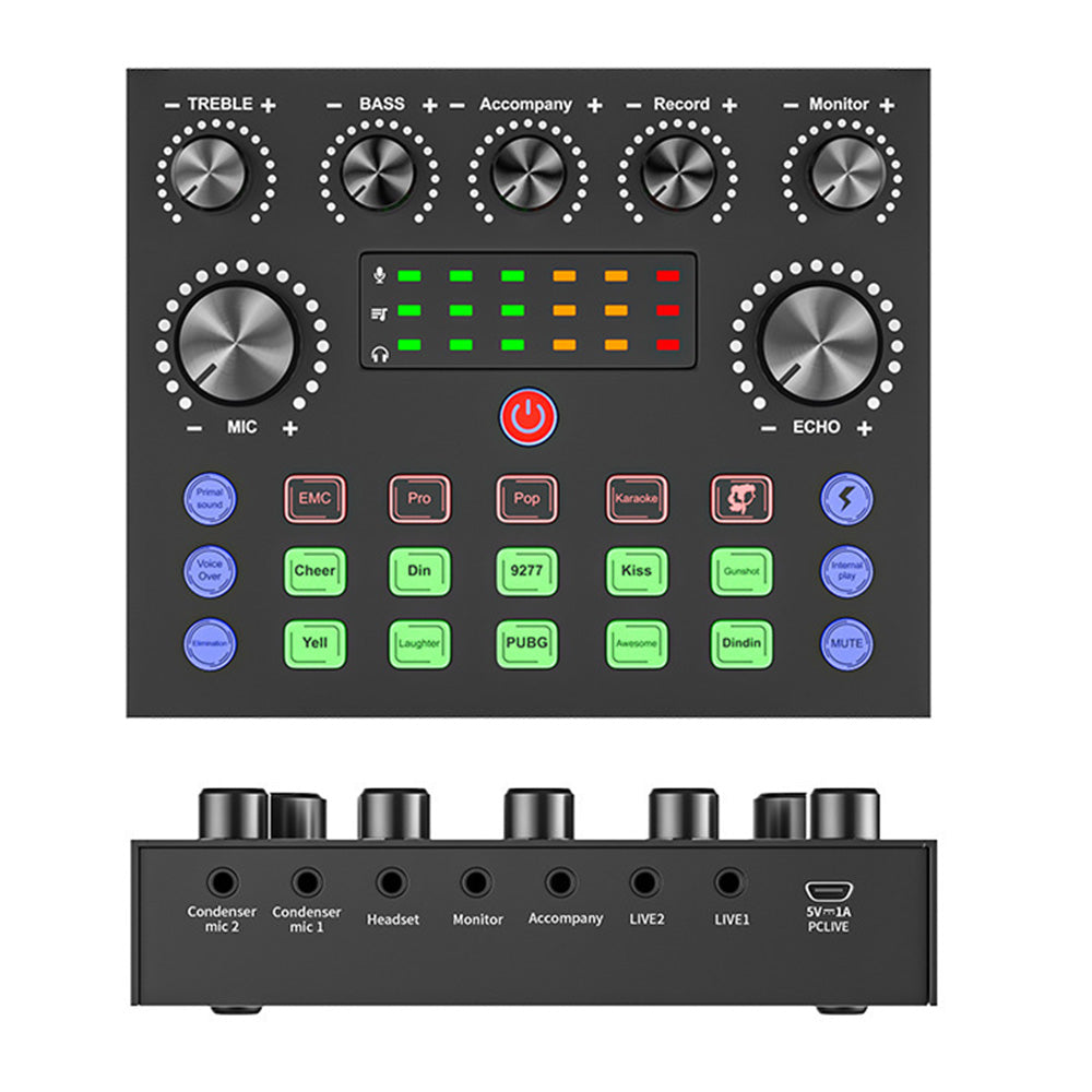 Recording Condenser Microphone Kit with Sound Card for Streaming YouTube TikTok