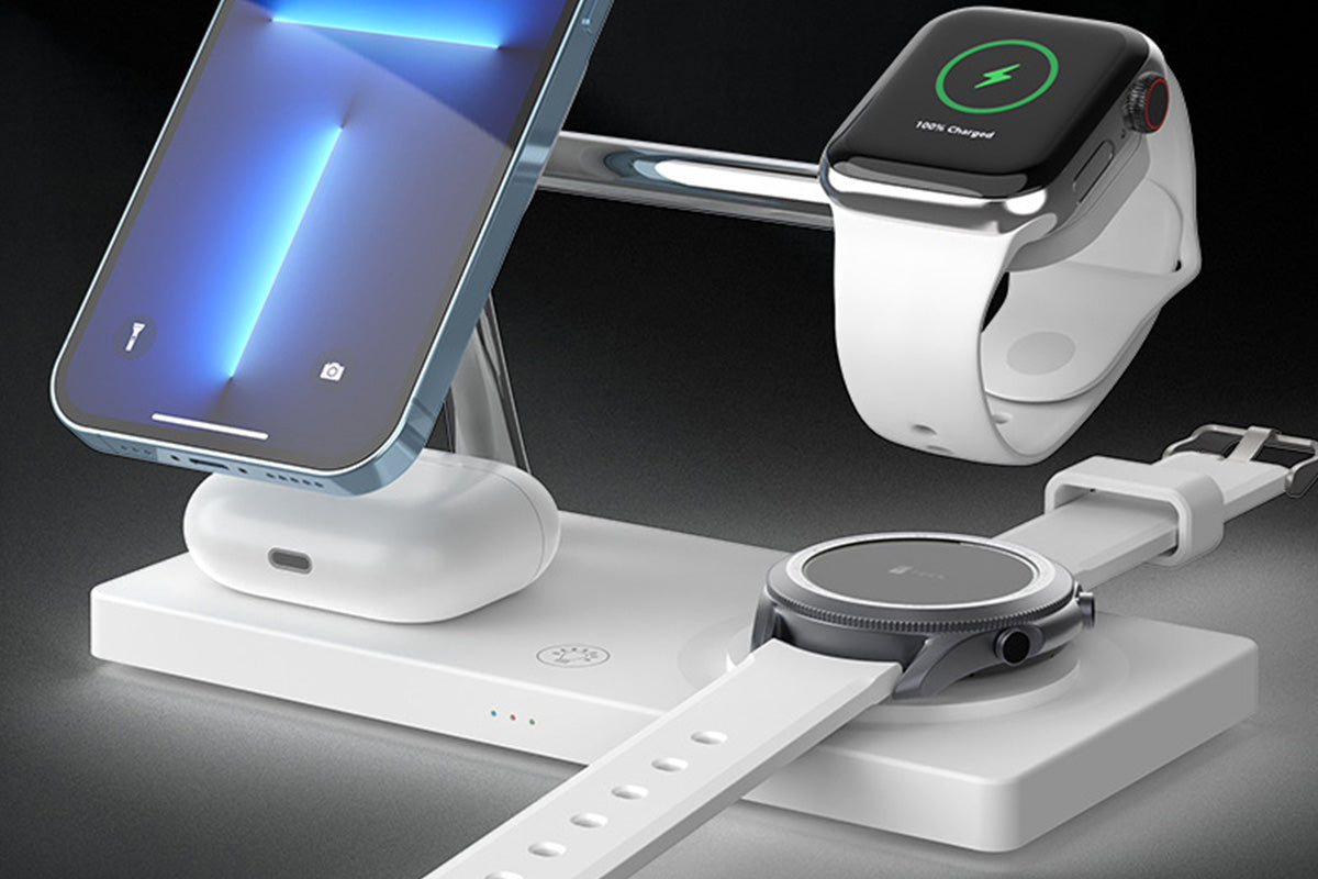 7-in-1 Wireless Charger Dock Station with Night Light and USB Output