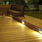 6Pcs Solar Powered 3LEDs Garden Wall Lamp