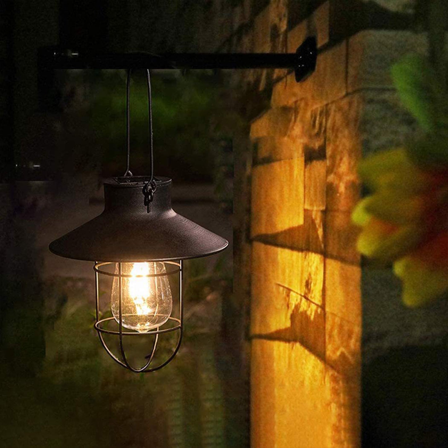 Solar Outdoor Hanging Retro Stake Lights with Shepherd Hook