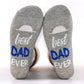 2Pairs Father's Day Funny Socks for Dad-Grey and Black
